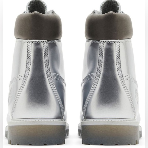 Veneda Carter x Timberland RARE EXCLUSIVE 6" Silver Boots - Unisex Size 6M/8W - Picture 5 of 12